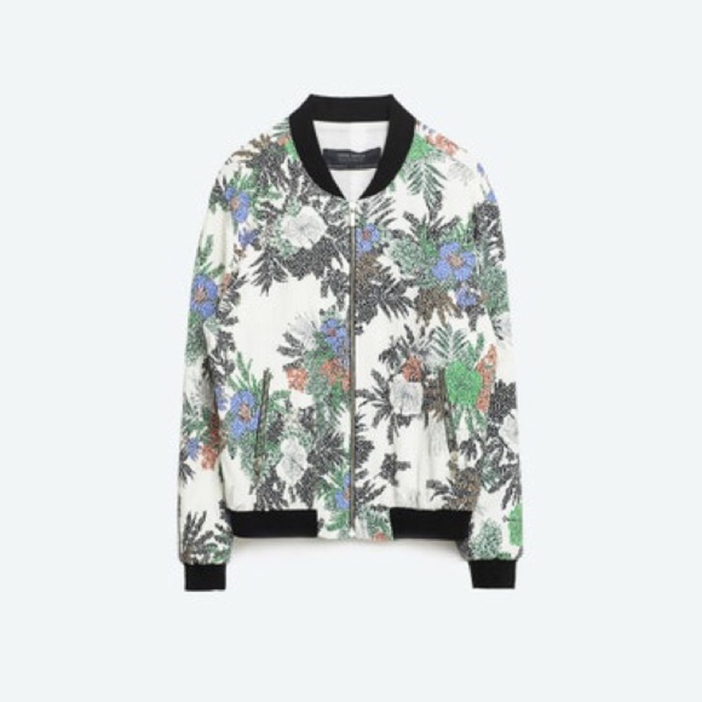 Zara floral bomber